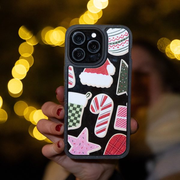 Clear Festive Cookies iPhone 15 Pro Max Case With Black Ridge For Discount - Image 2