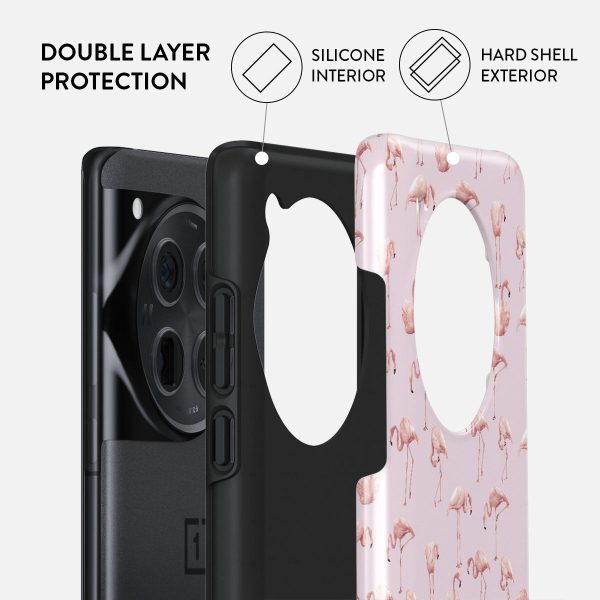 Nostalgic Pink - Flamingos OnePlus 12 Case on Sale - Image 2