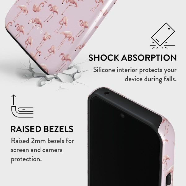 Nostalgic Pink - Flamingos Google Pixel 8a Case Sale - Image 4